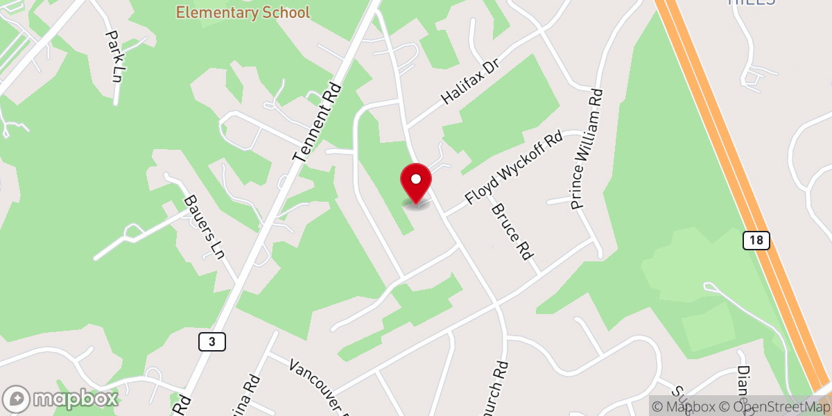 Map showing location of NJ Painting Co.