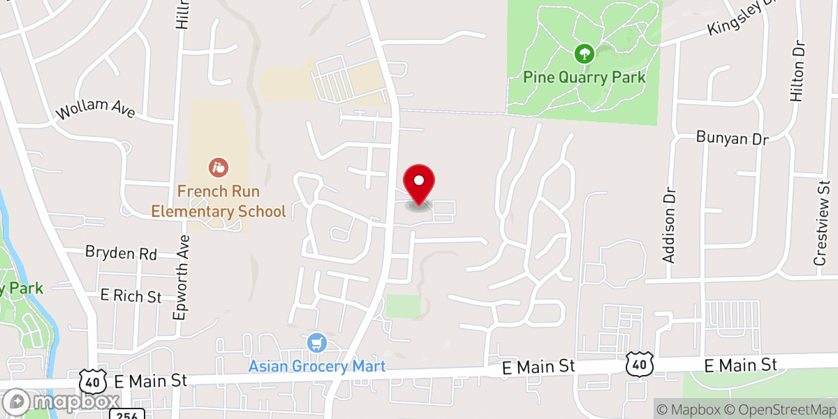 Map showing location of Messiah Lutheran Church