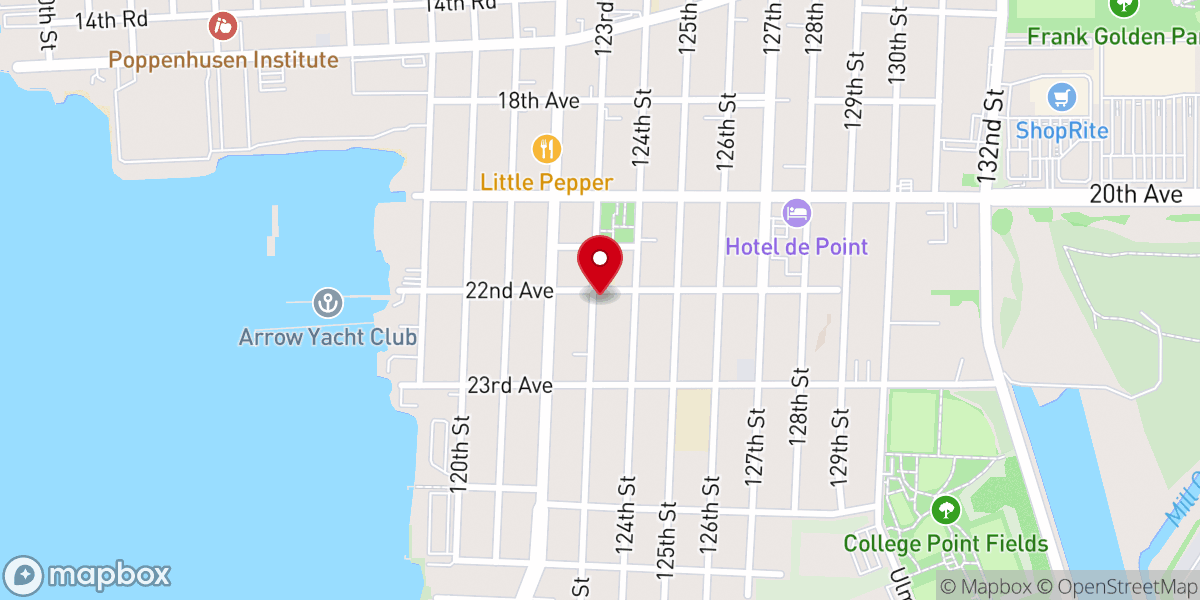 Map showing location of St John's Lutheran Church