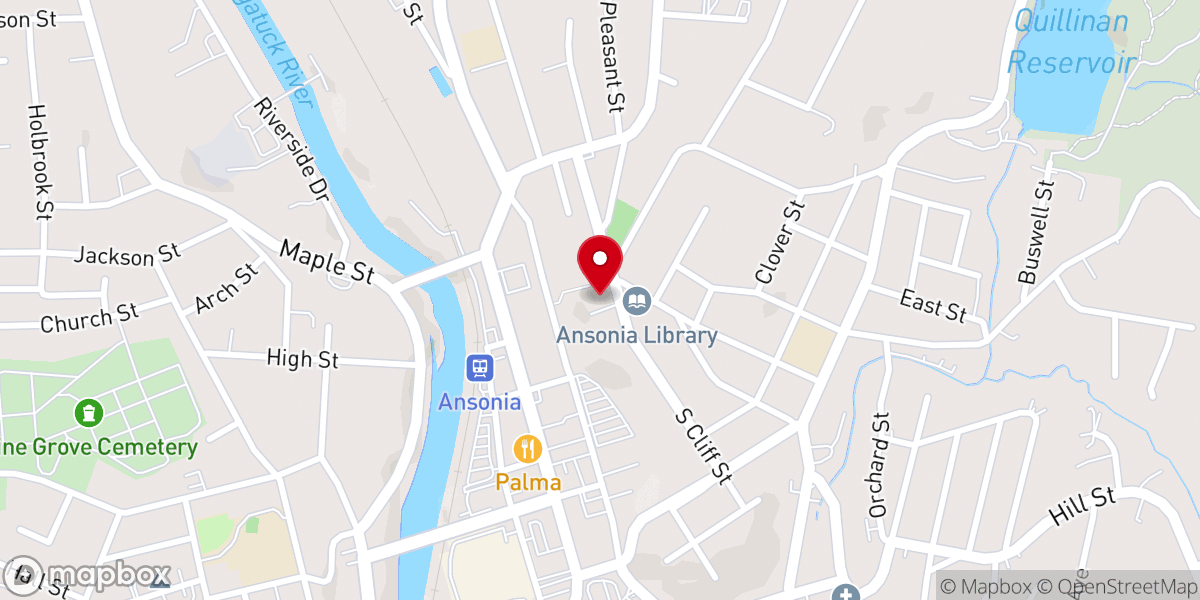 Map showing location of Ansonia Church of Christ