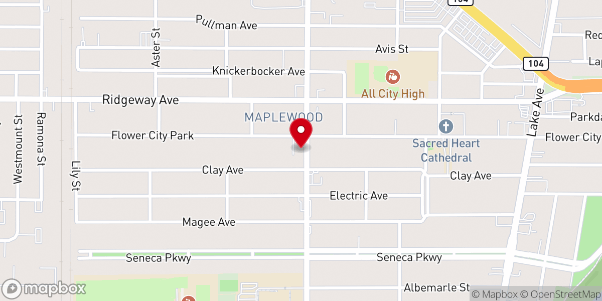 Map showing location of First Spanish Baptist Church