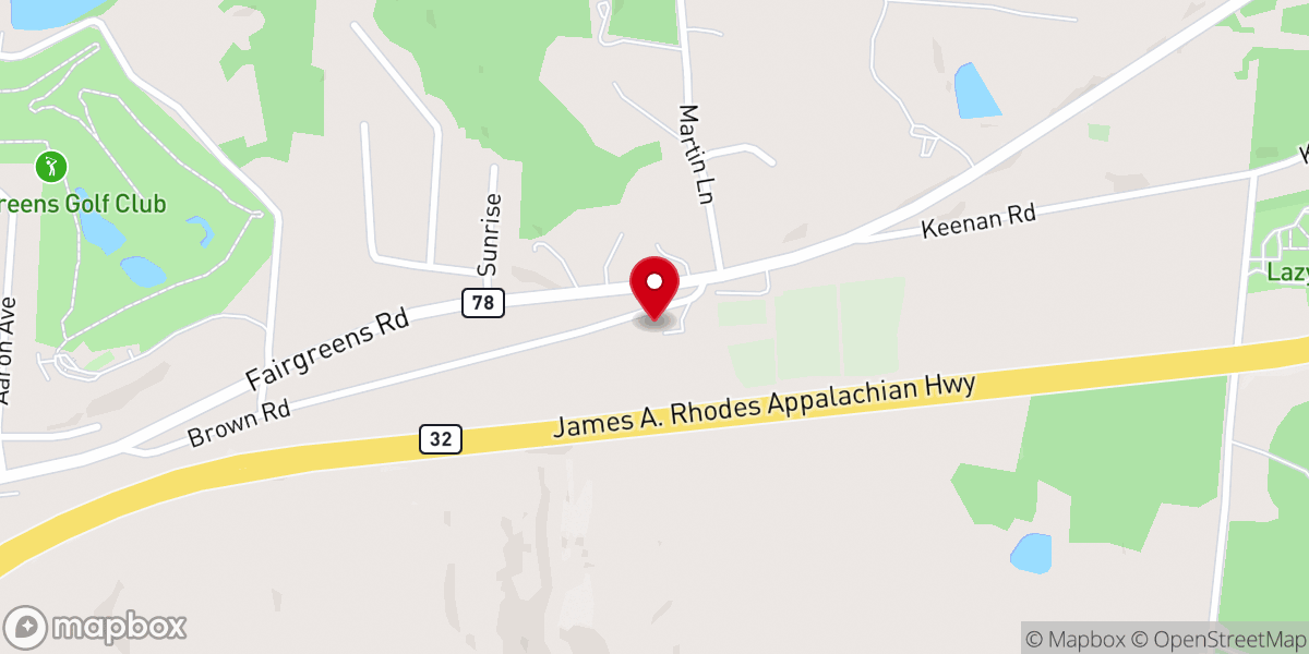 Map showing location of New Covenant Worship Center