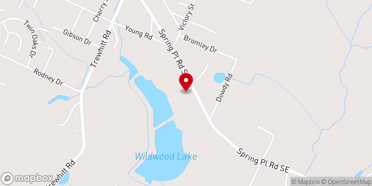 Map showing location of Spring Place Church of God of Prophecy