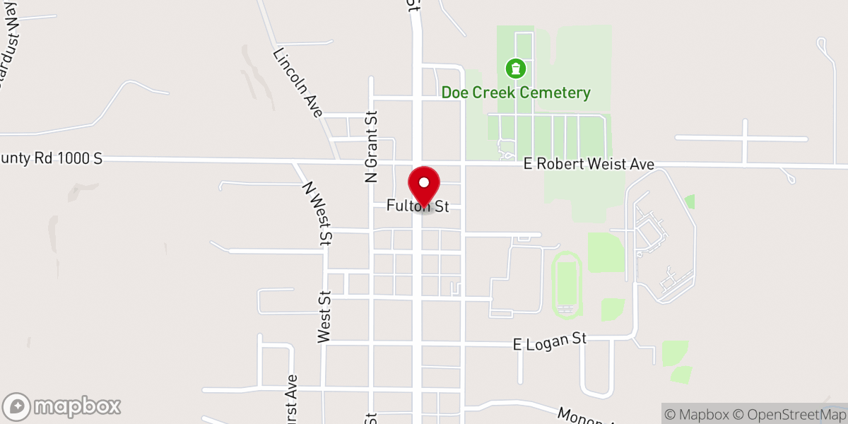Map showing location of Church of Christ
