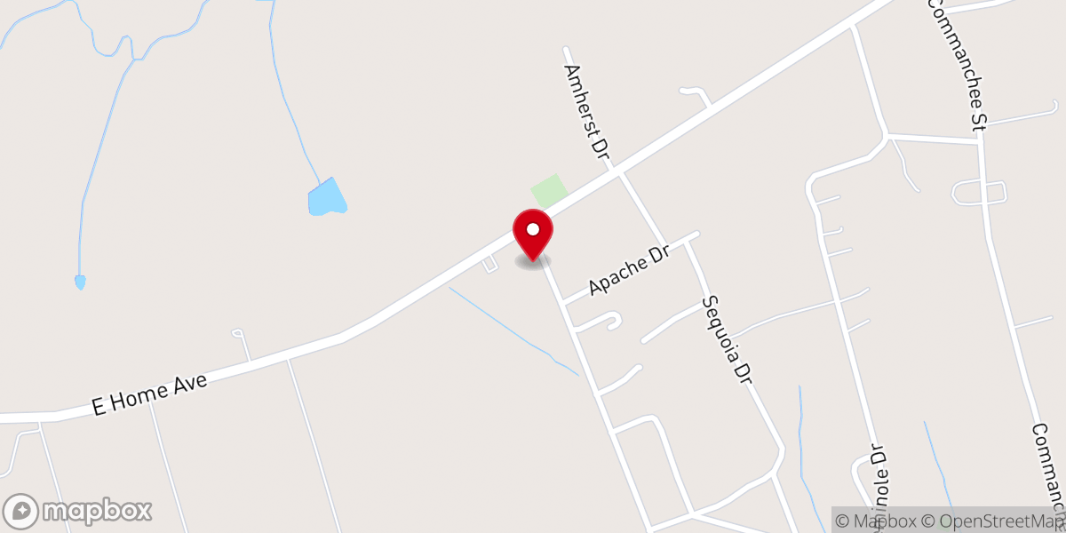 Map showing location of Centerville Church
