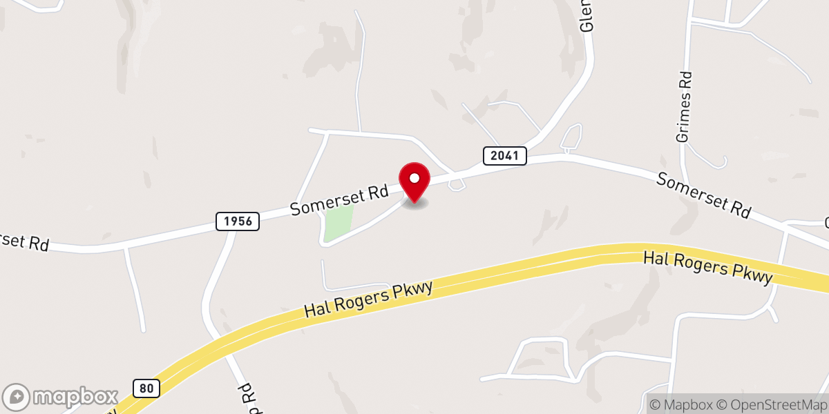 Map showing location of Liberty Baptist Church