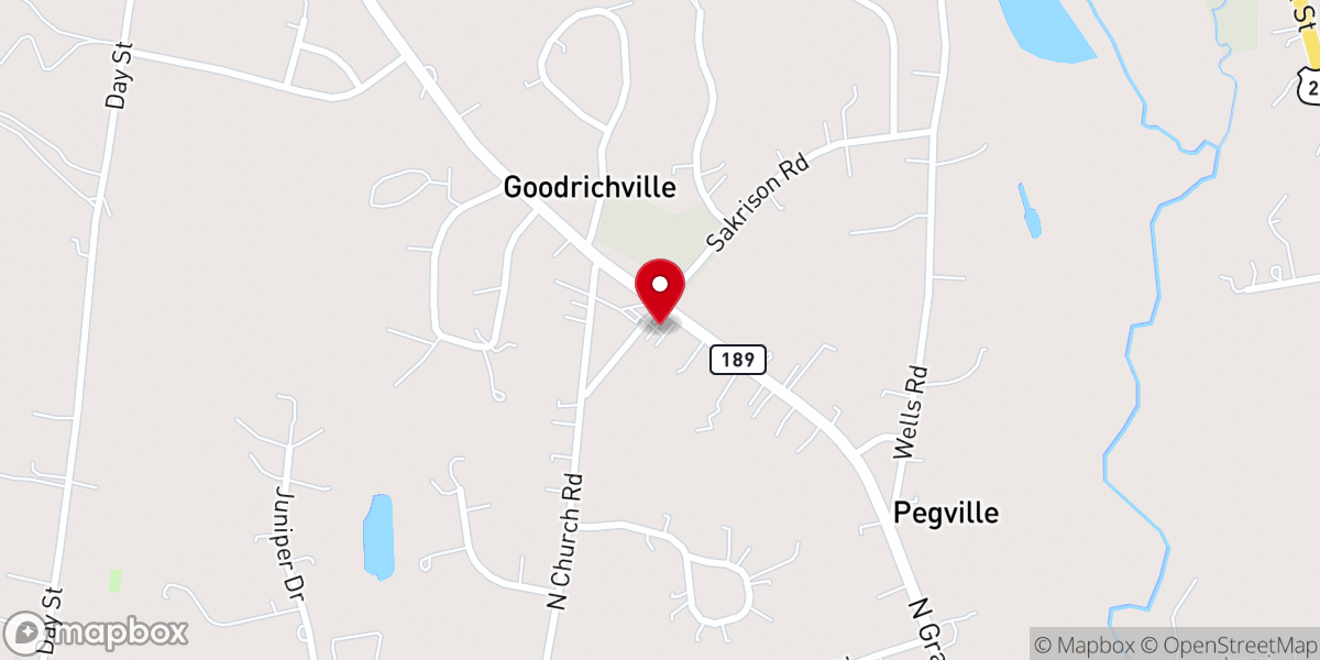 Map showing location of Park & Ride