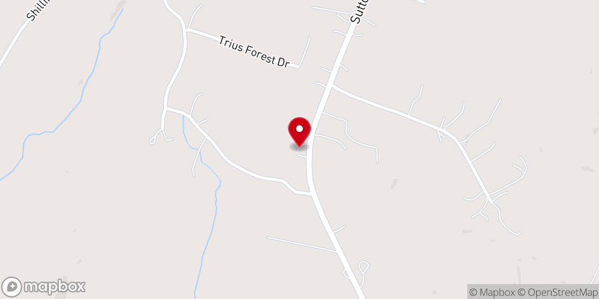 Map showing location of Mt Carmel Freewill Baptist Church