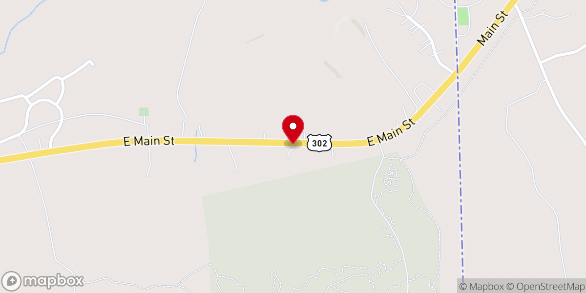 Map showing location of Main Street Baptist Church