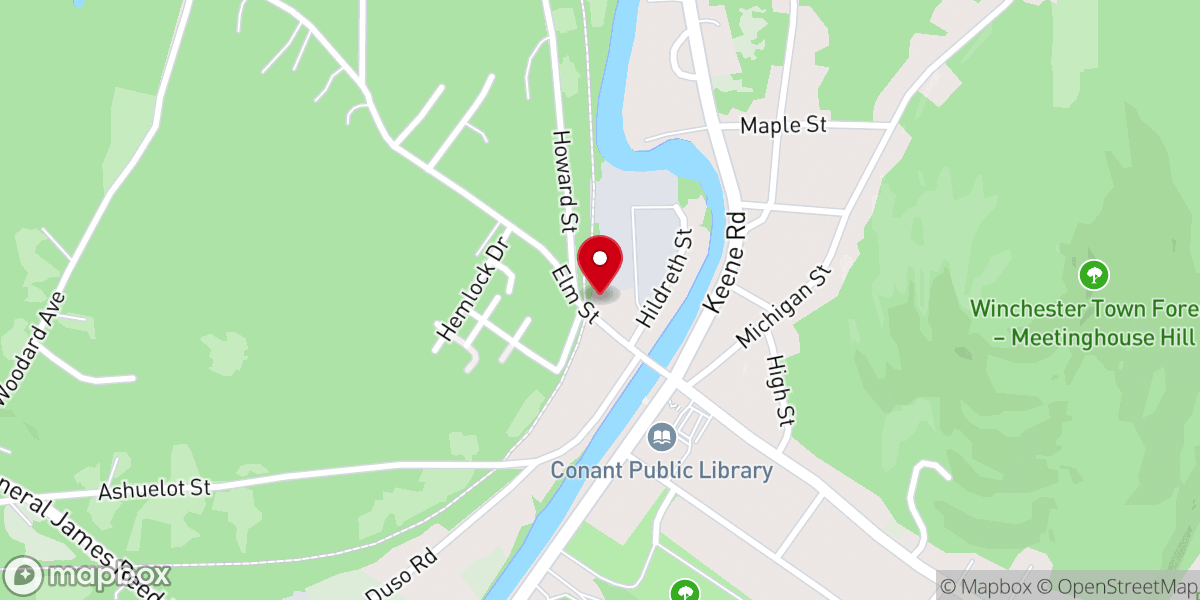 Map showing location of Winchester Assembly of God