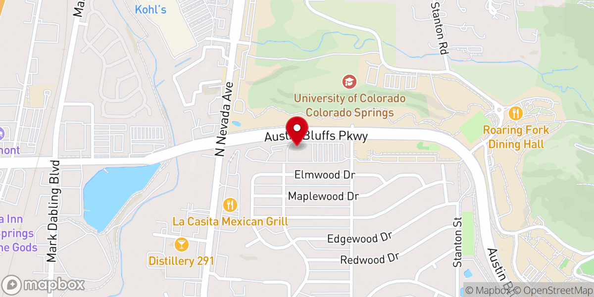 Map showing location of The Church at Pulpit Rock