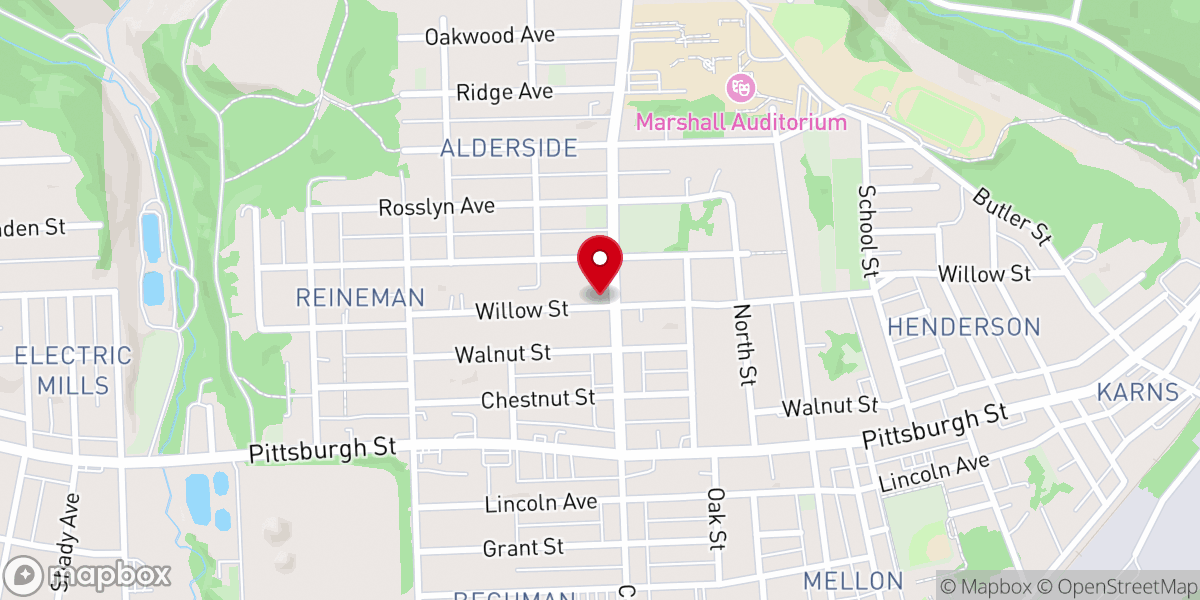 Map showing location of Springdale Open Bible Church