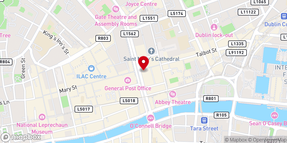 Map showing location of Paddywagon Tours - Dublin
