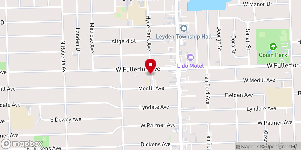 Map showing location of Apostles Lutheran Church