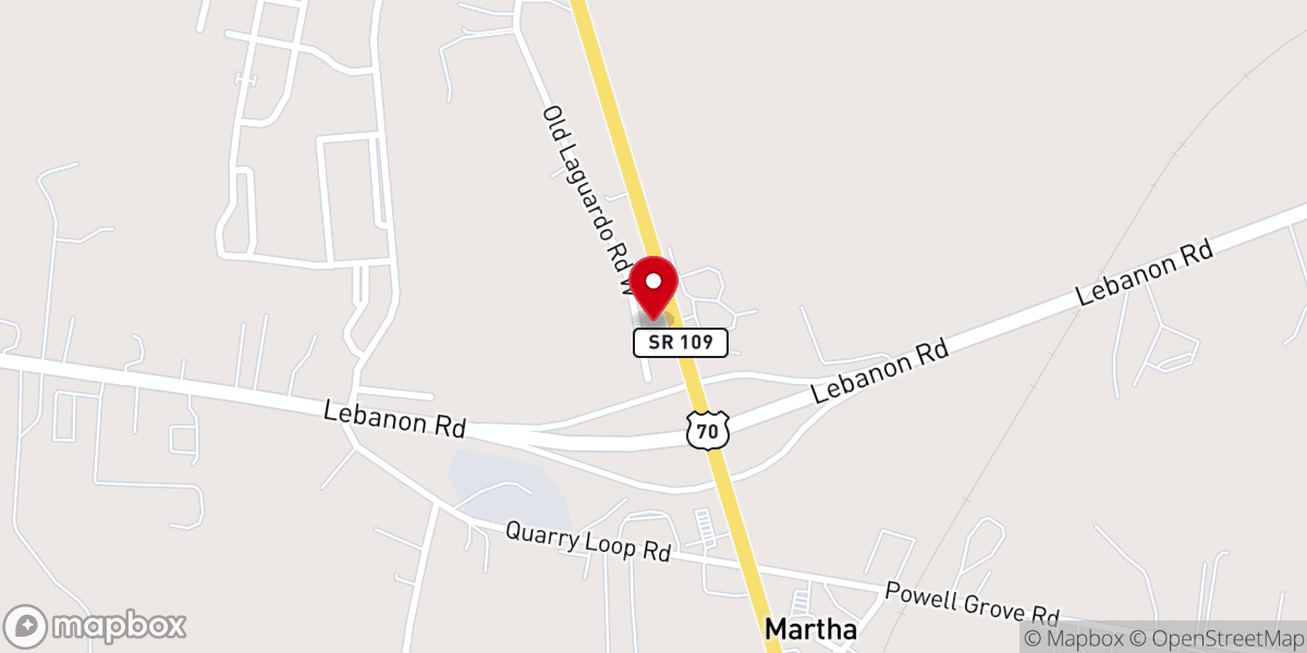 Map showing location of Life Church