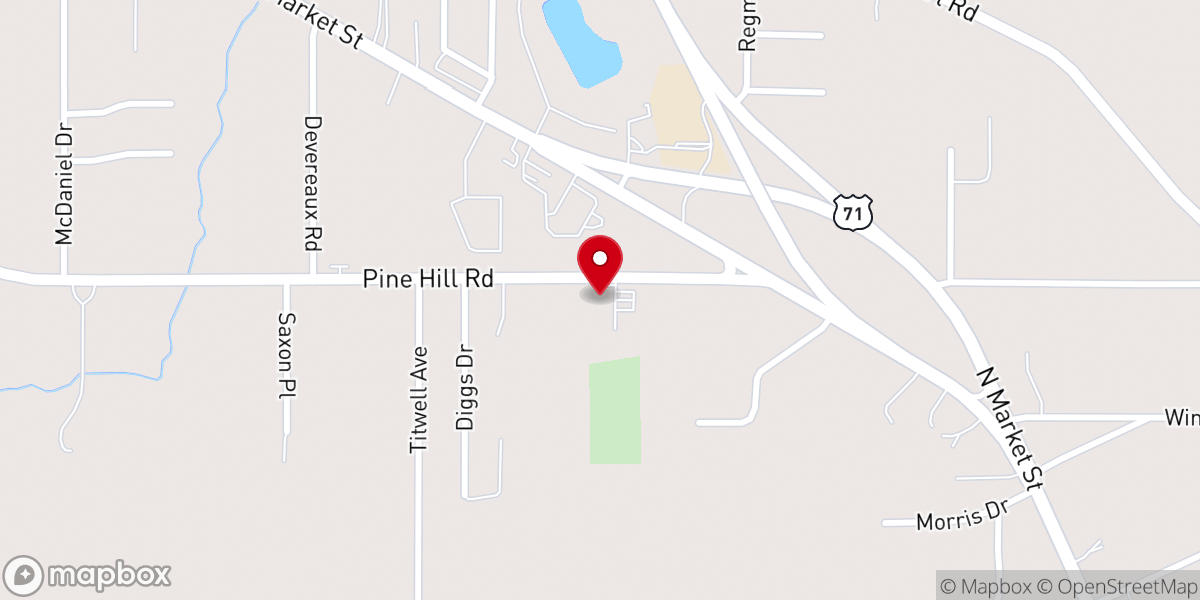 Map showing location of Light Hill Baptist Church
