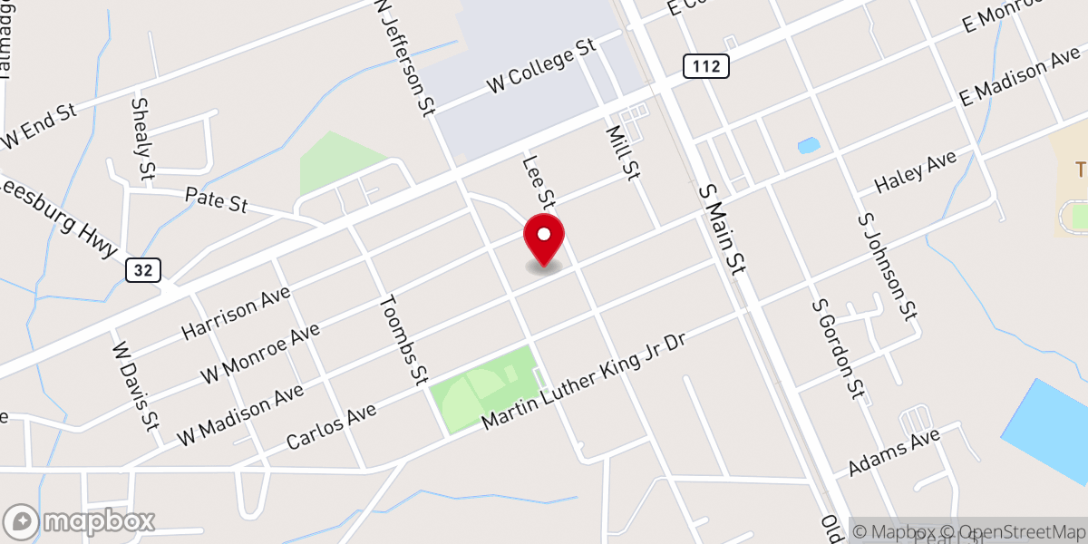 Map showing location of Ashburn National Church of God