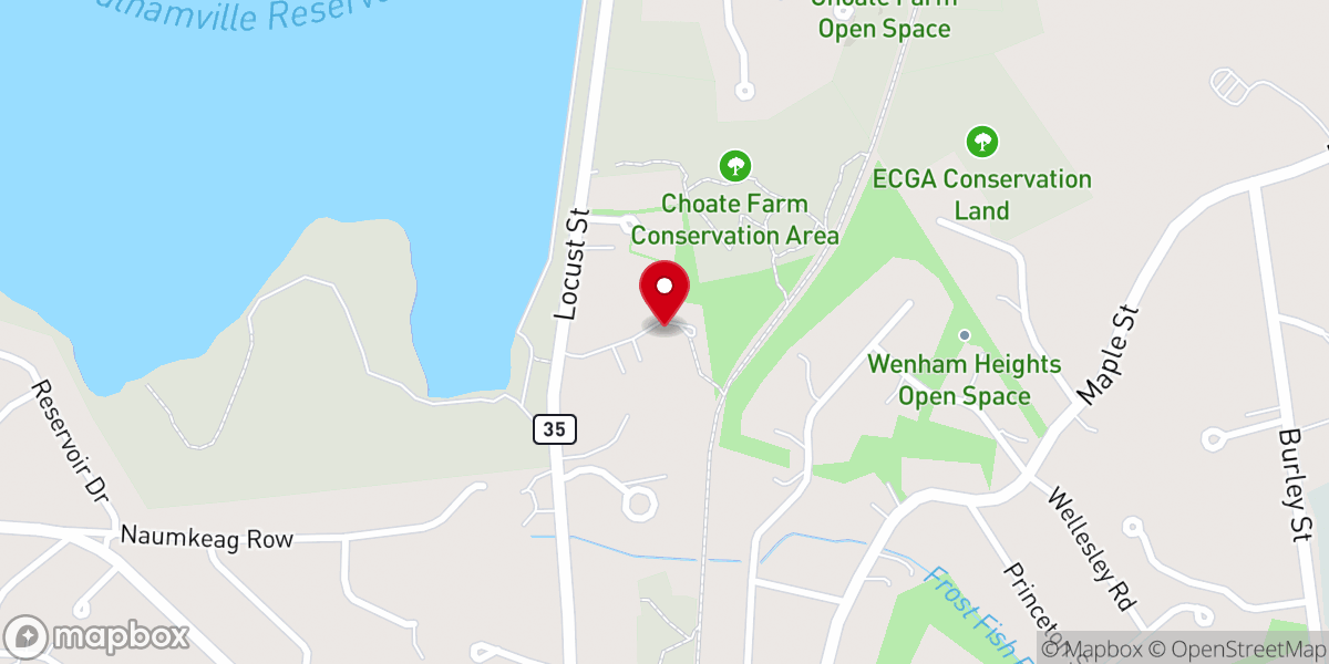 Map showing location of Northshore Unitarian Universalist Church