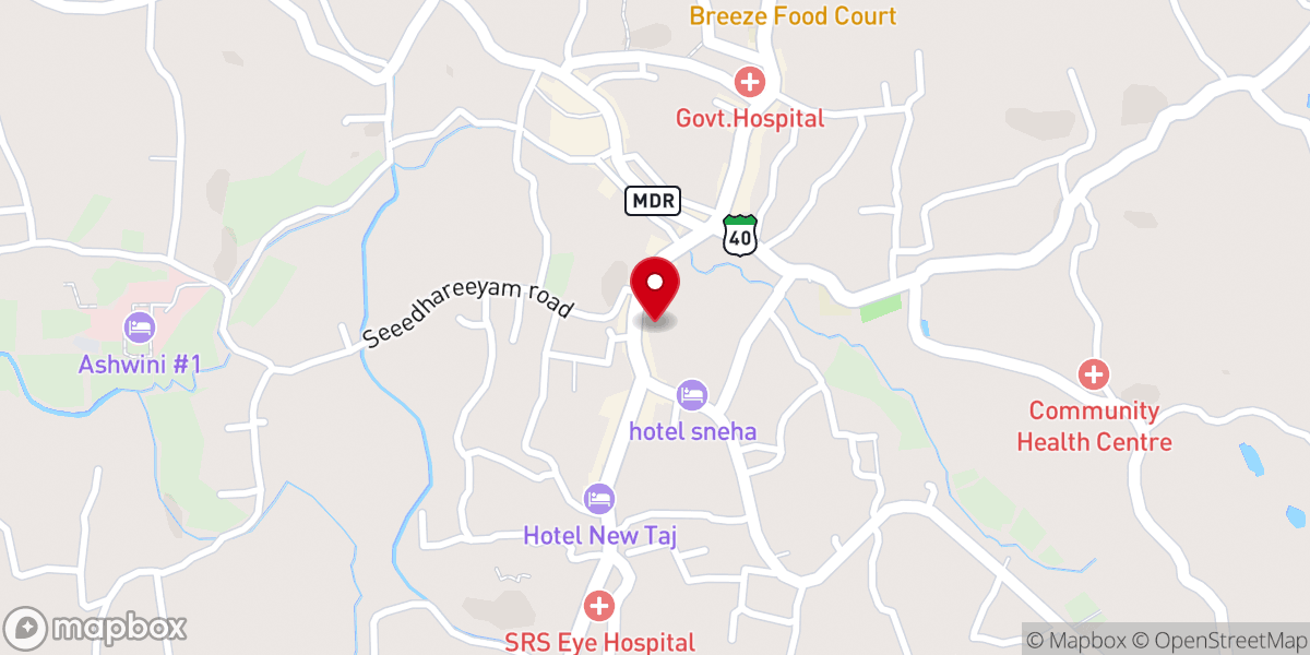 Map showing location of C.S.I Christ Church