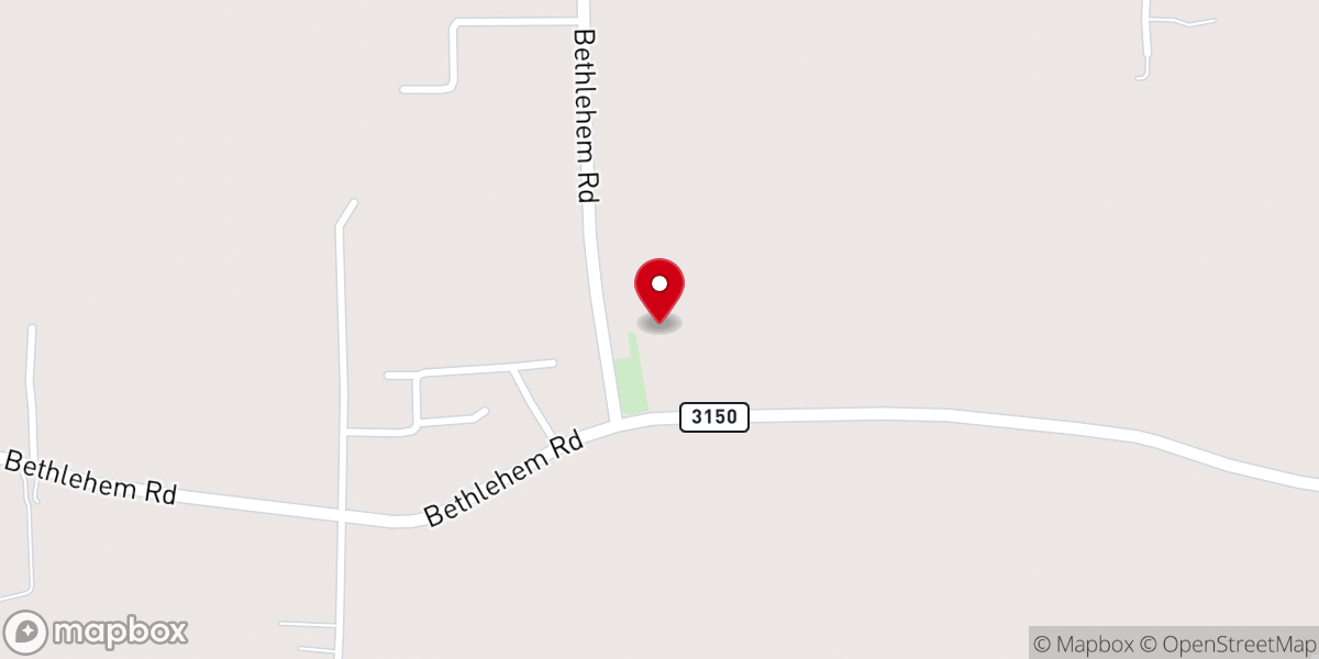 Map showing location of Little Dunn Church