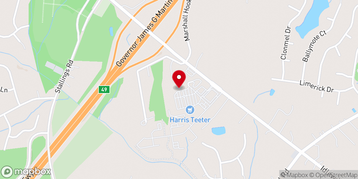 Map showing location of Charlotte Academy of Music