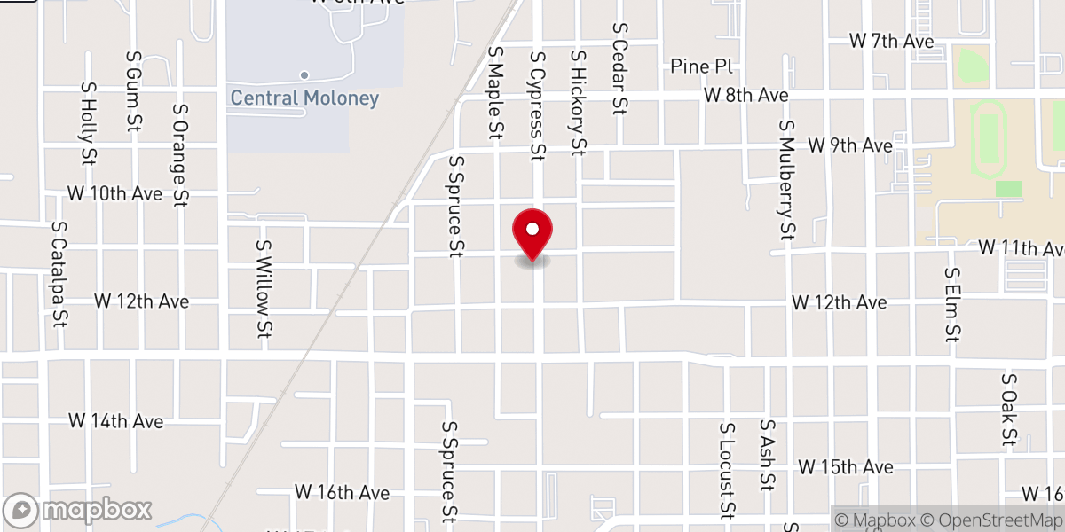Map showing location of Upper Room Christian Church