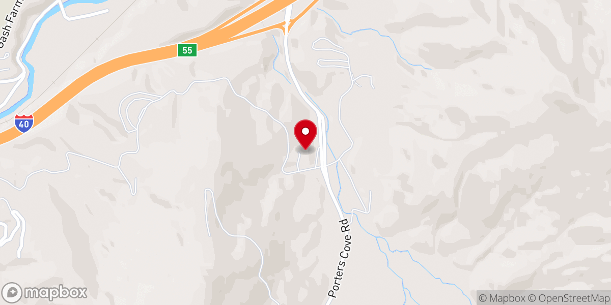 Map showing location of Blue Ridge Broadcasting Corporation