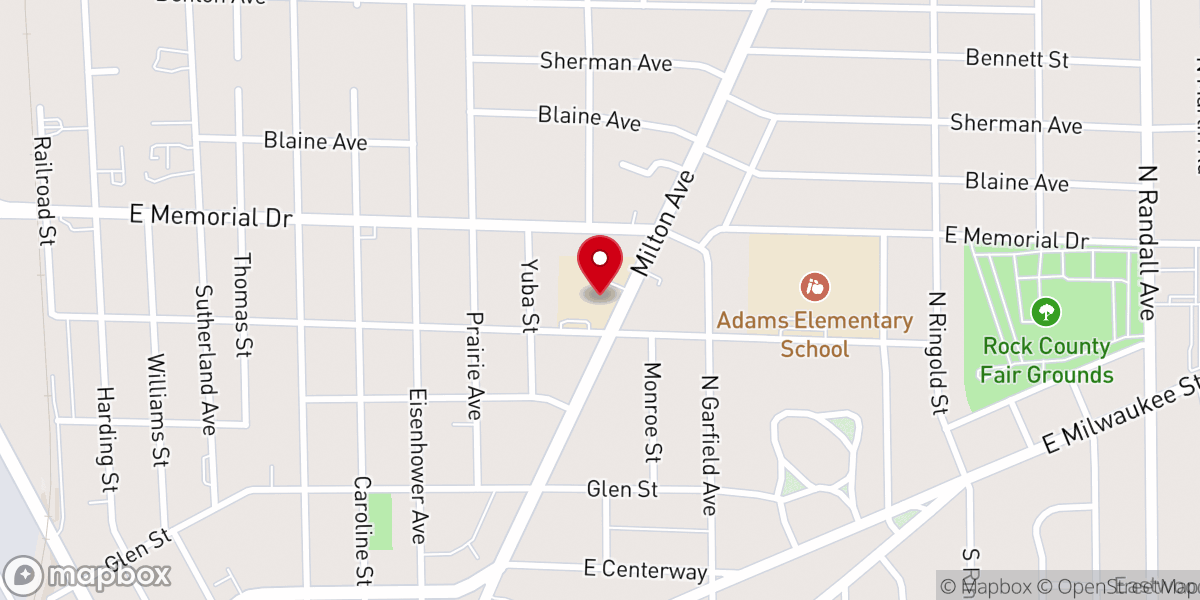 Map showing location of Saint Matthews Evangelical Lutheran Church