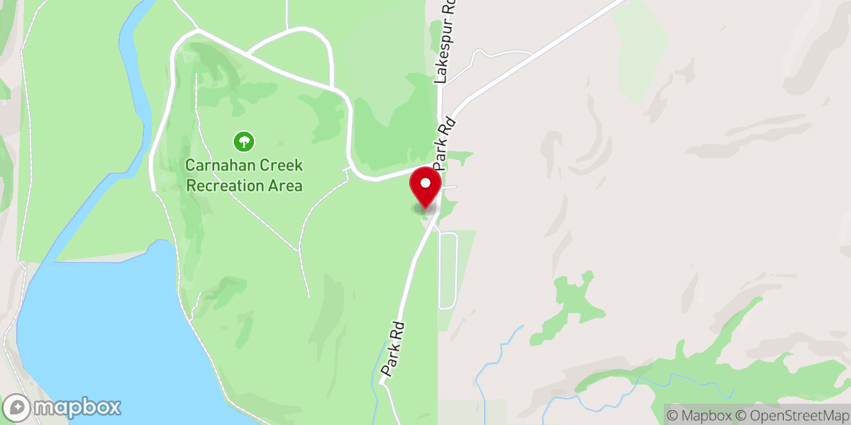 Map showing location of Carnahan Church