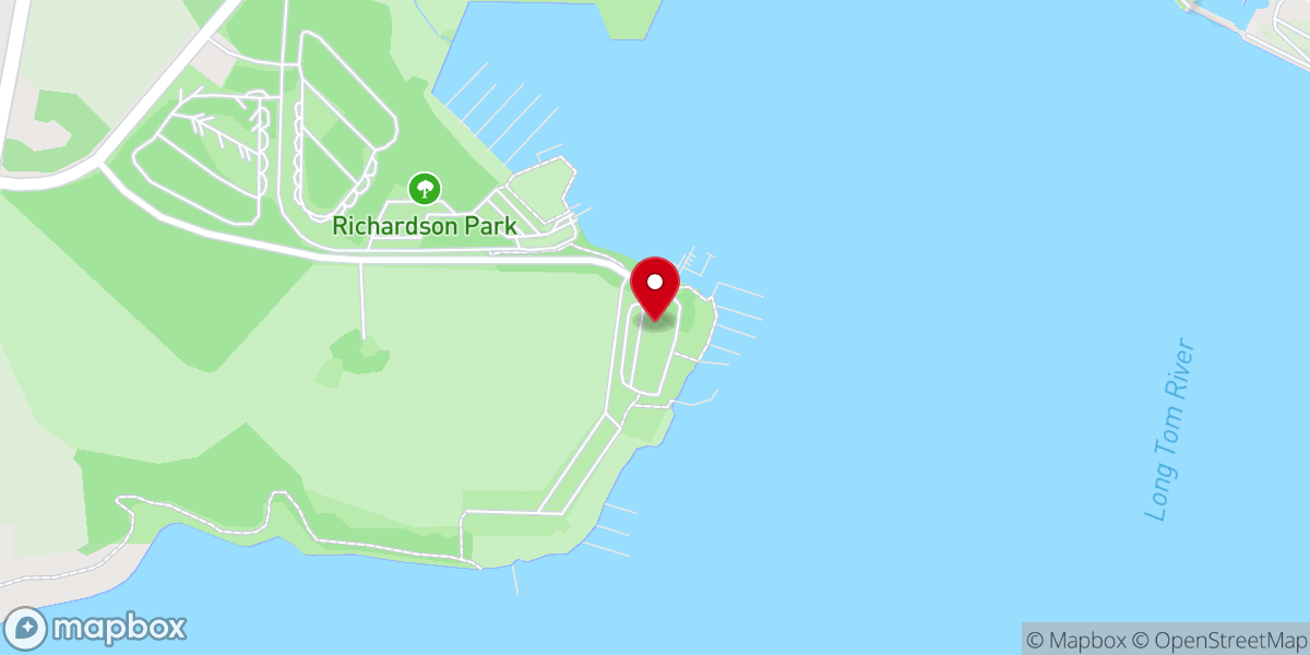 Map showing location of Eugene Yacht Club