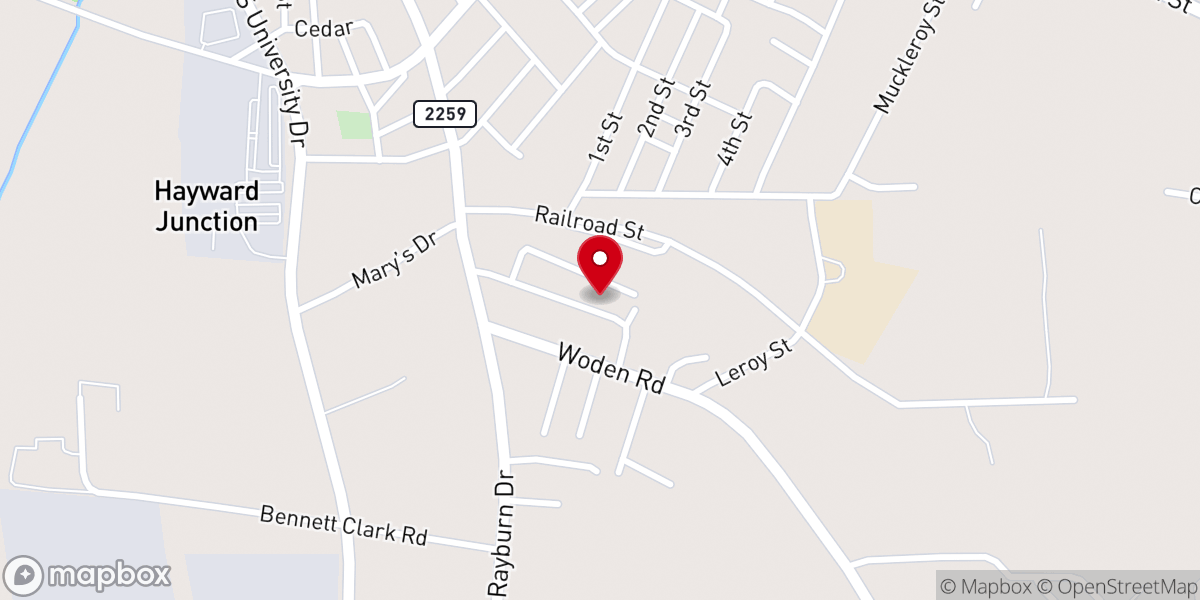 Map showing location of Jacob's Memorial Cogic