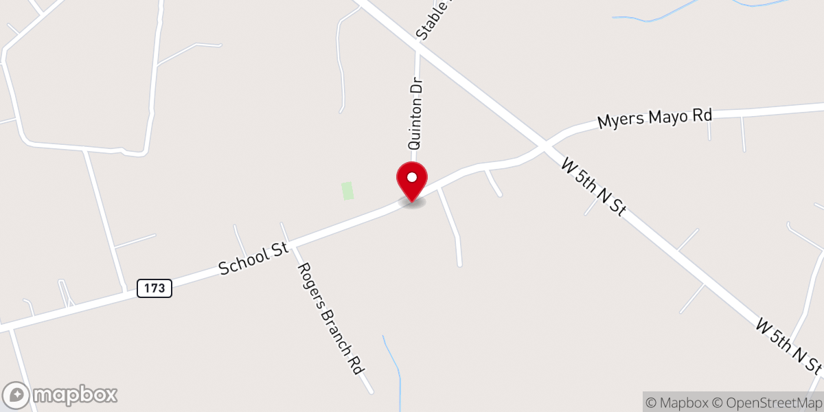Map showing location of Ridgeville Church of God