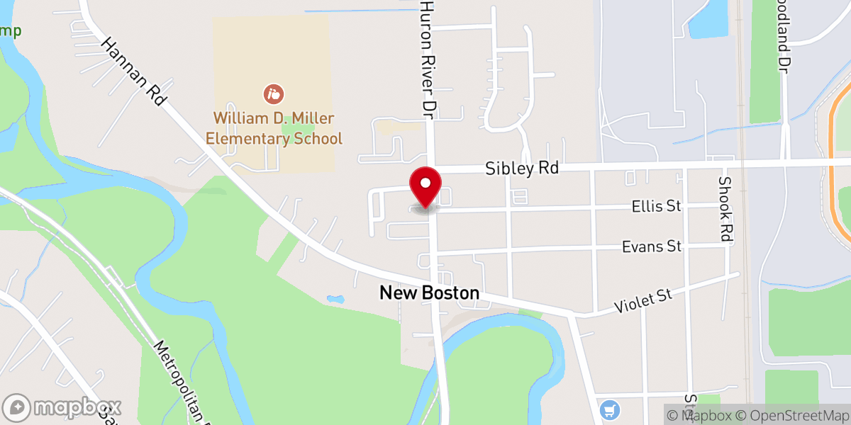 Map showing location of Liberty Baptist Church