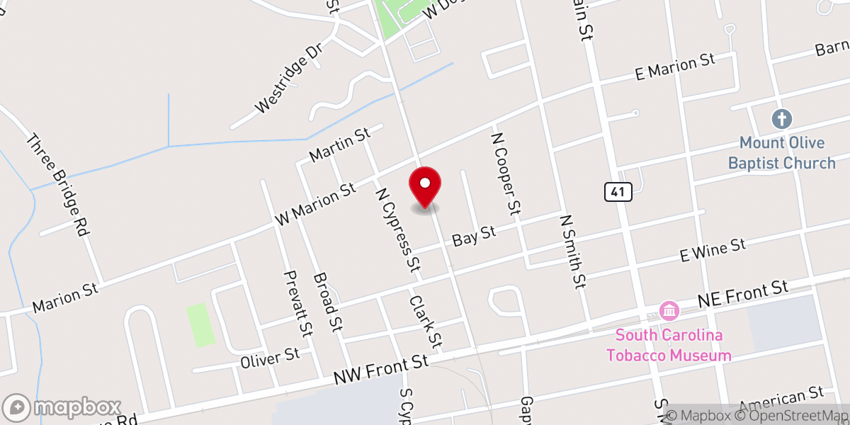 Map showing location of Beulah United Methodist Church
