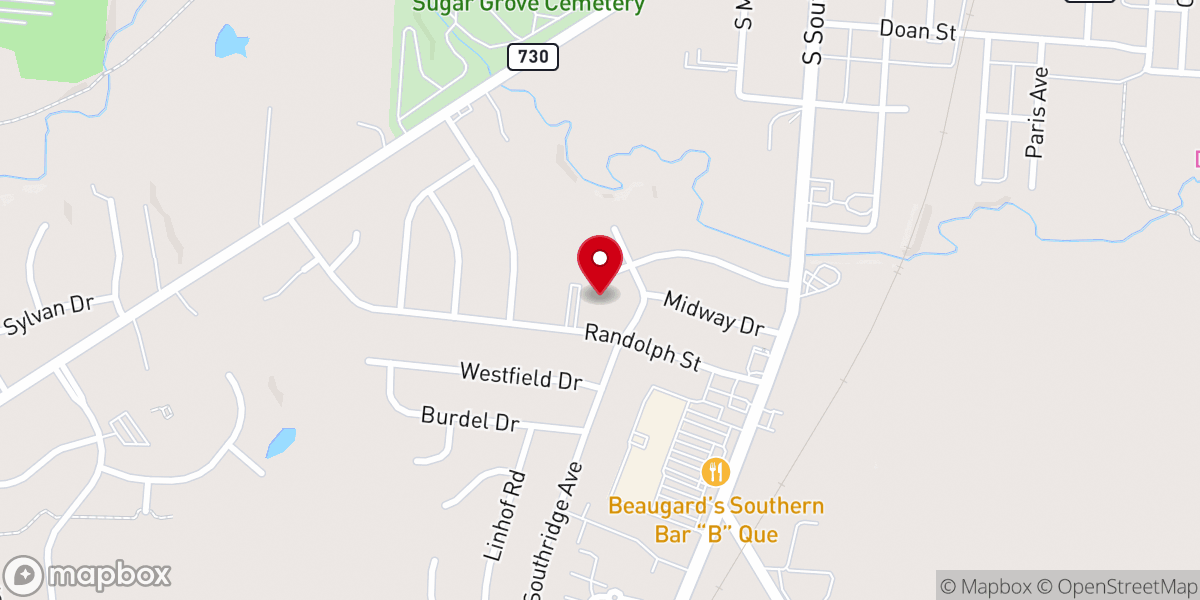 Map showing location of Cornerstone Church