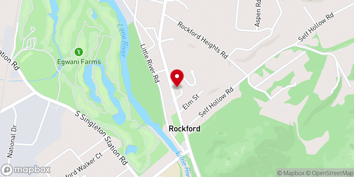 Map showing location of Rockford Church