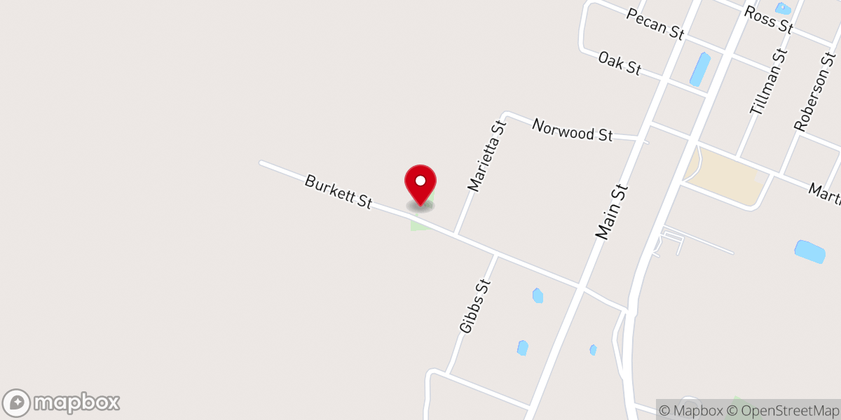 Map showing location of Surrency Grove Baptist Church