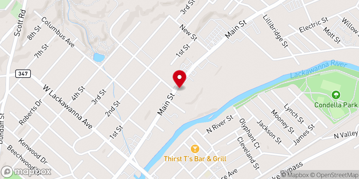 Map showing location of St Andrew's Church