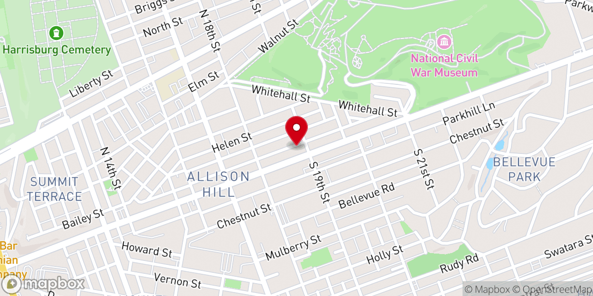 Map showing location of St Andrew's Episcopal Church