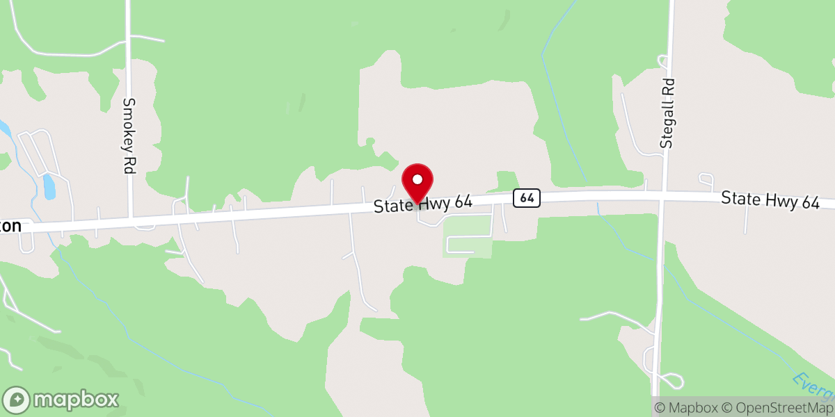 Map showing location of Apostolic Worship Center