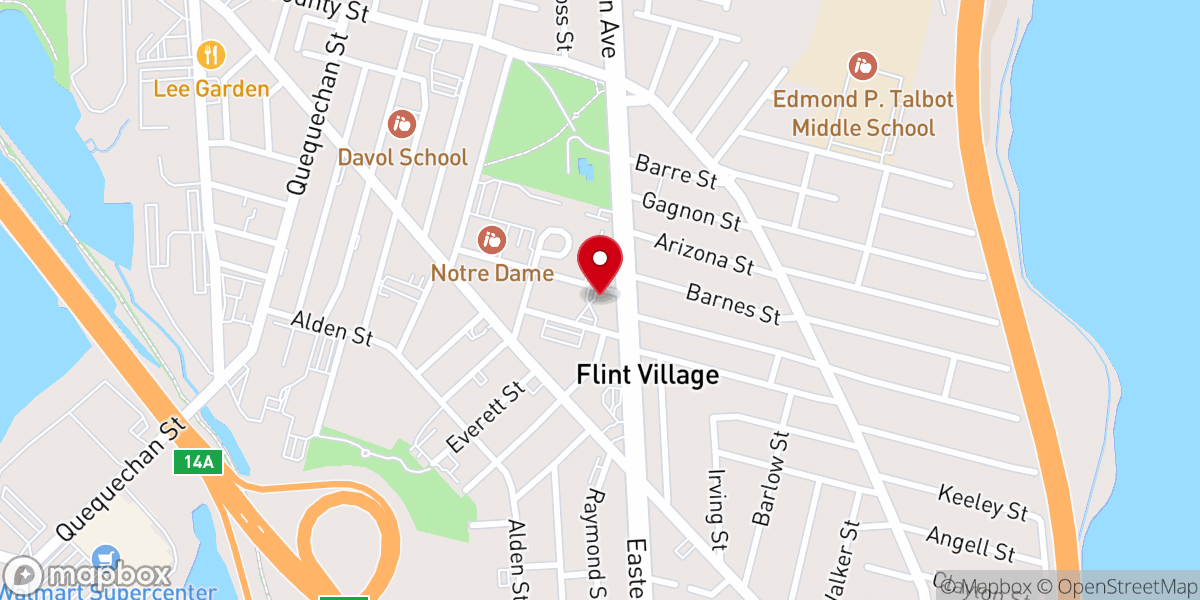 Map showing location of Notre Dame Church