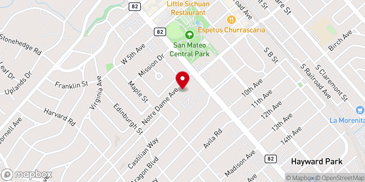 Map showing location of St Matthew Catholic Church