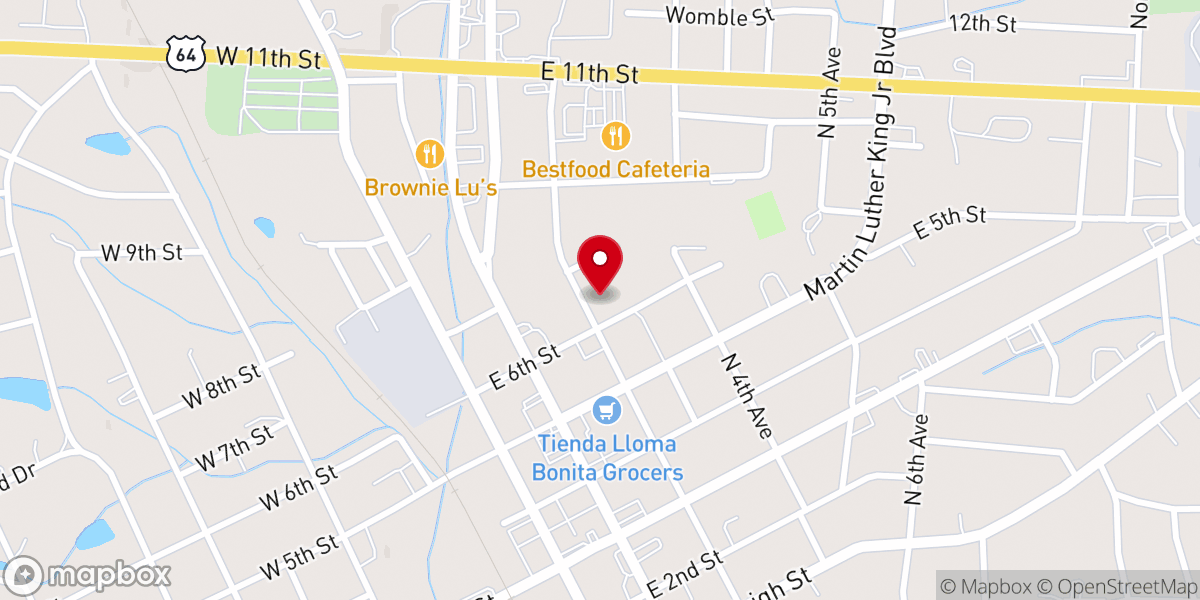 Map showing location of First Wesleyan Church