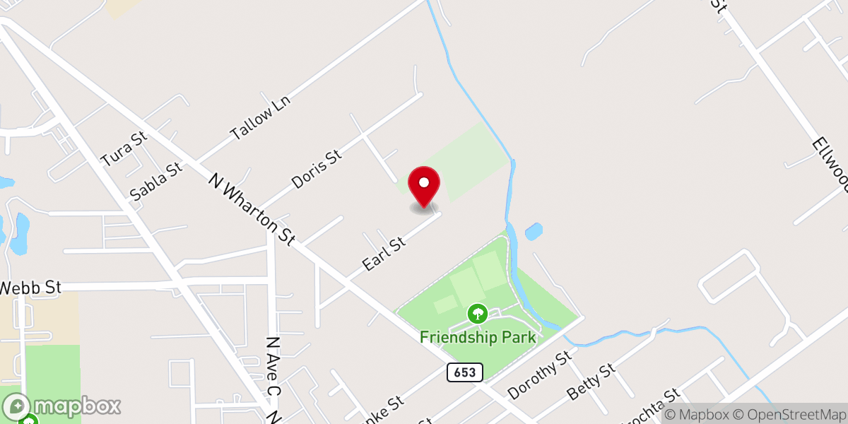 Map showing location of New Life Assembly of God