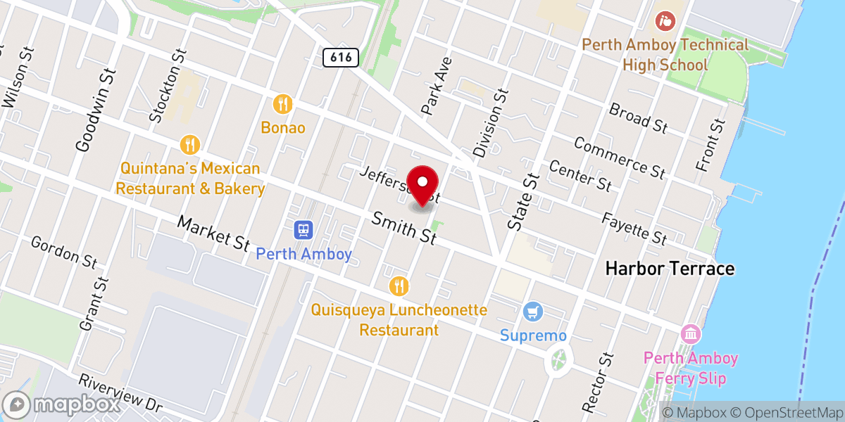 Map showing location of Iglesia Pentecostal Unida Hispana