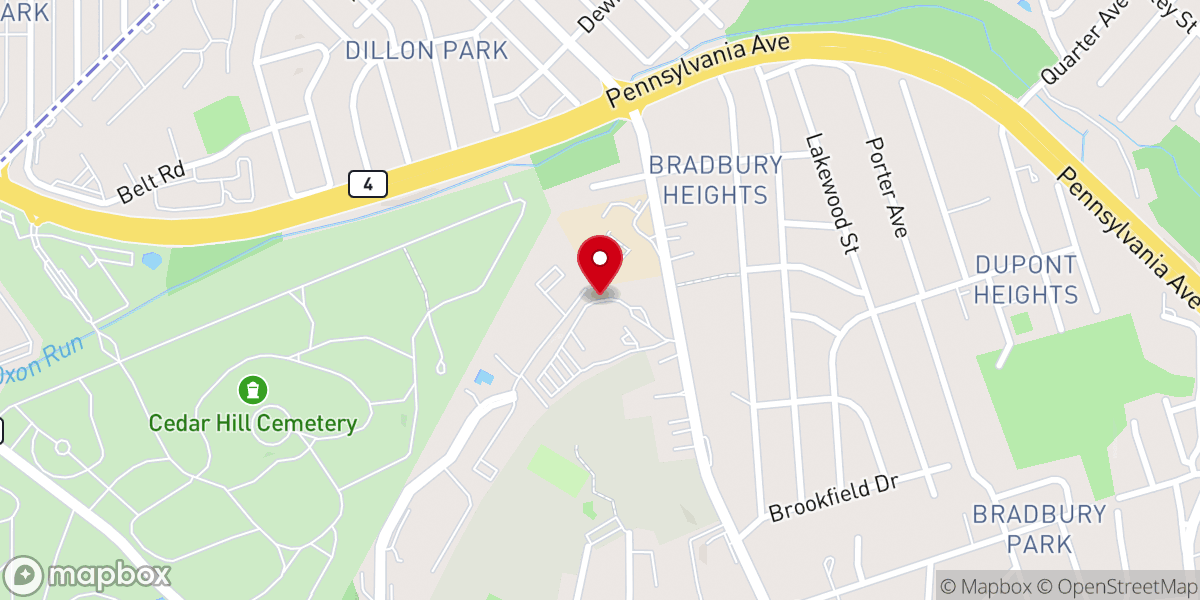Map showing location of Spanish United Pentecostal Church Inc of Washington DC