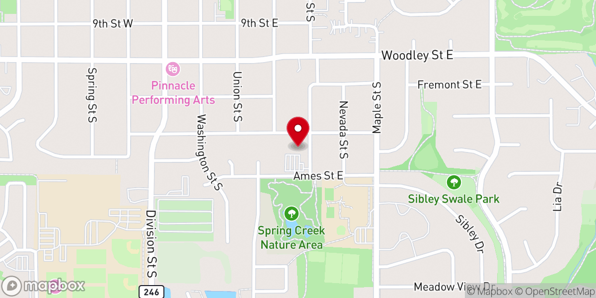 Map showing location of Southeastern Minnesota Synod ELCA