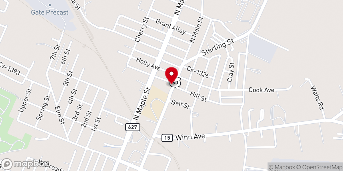 Map showing location of Trinity