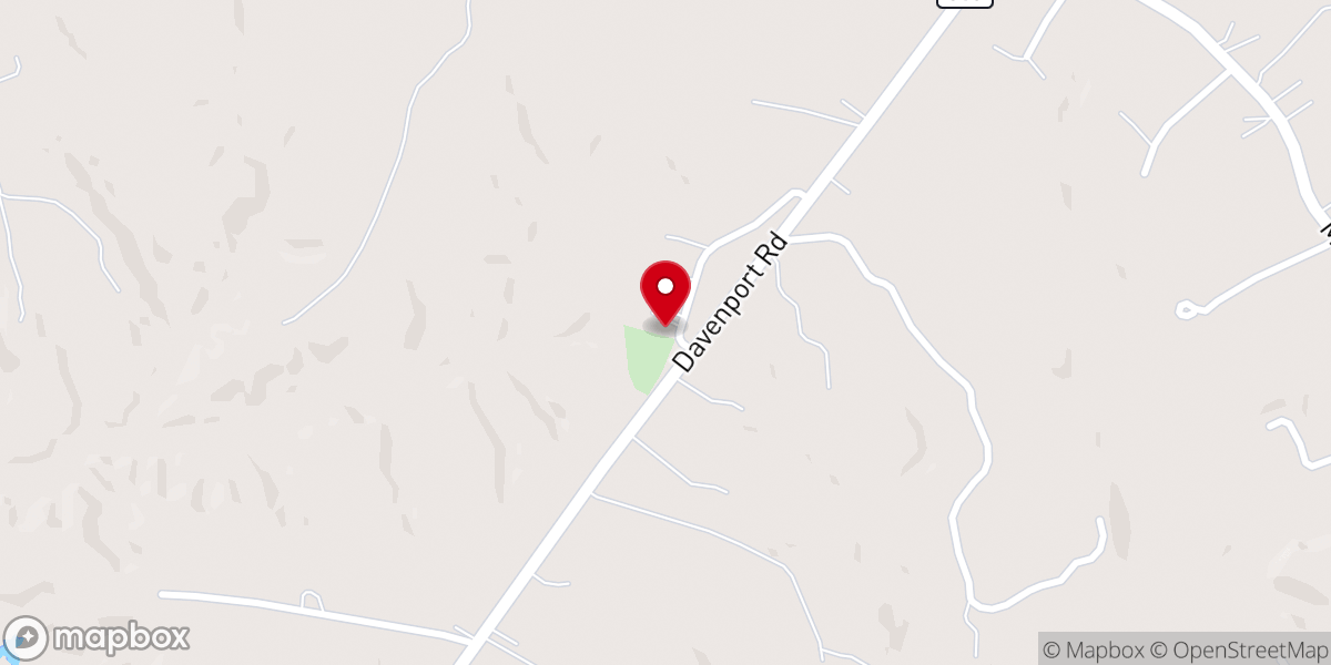 Map showing location of Morning Glory Baptist Church