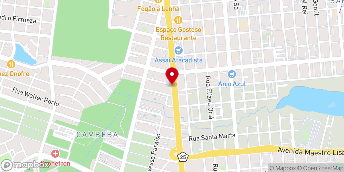 Map showing location of Igreja Batista Filadélfia Internacional Fortaleza